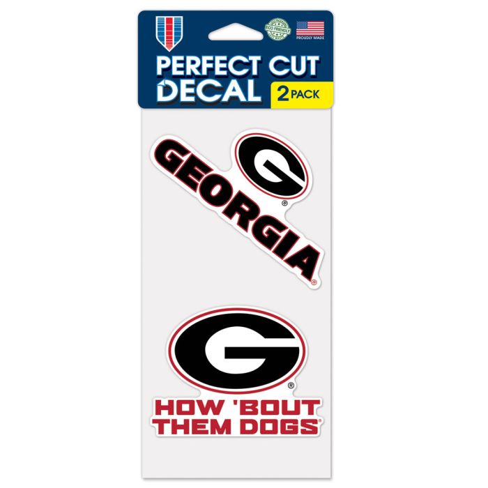 Georgia Bulldogs Decal Set of Two 4"x4"