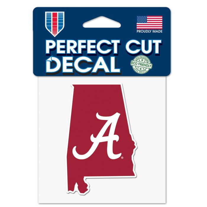 Alabama Crimson Tide State Decal 4" X 4"