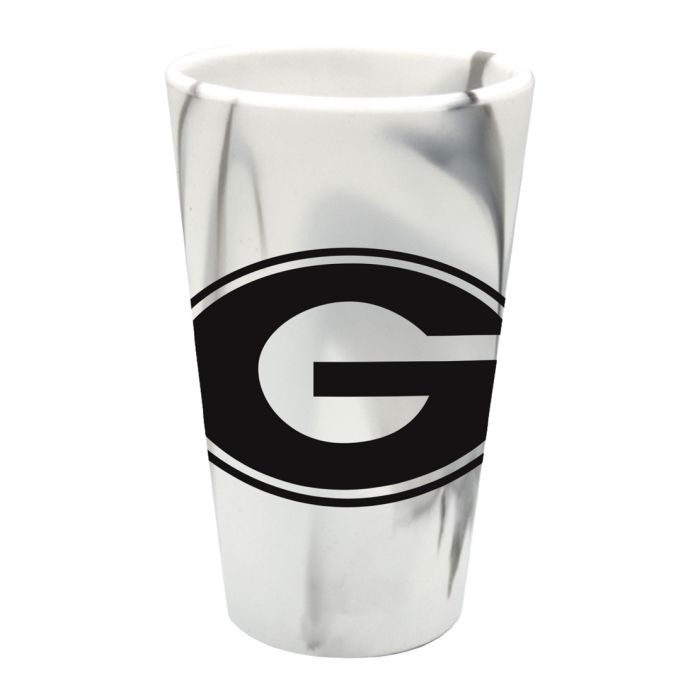 Georgia Bulldogs White Marble Silicone Cup 16oz