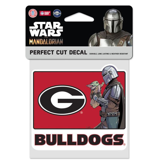 UGA Bulldogs Star Wars Mandalorian Decal 4" X 4"