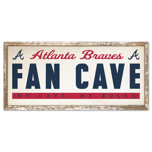 Atlanta Braves Wood Sign 8" x 17"