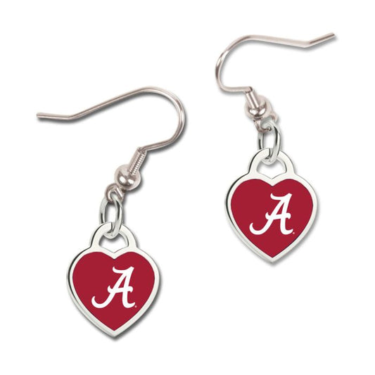 Alabama Crimson Tide Dangle Heart Earrings