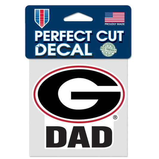 Georgia Bulldogs Dad Decal 4" X 4"