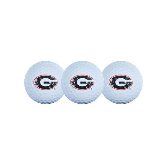 GA Bulldogs Golf Balls Pack of 3