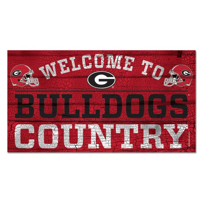 Welcome to Georgia Bulldogs Country Wood Sign 13" X 24" 1/4" Thick